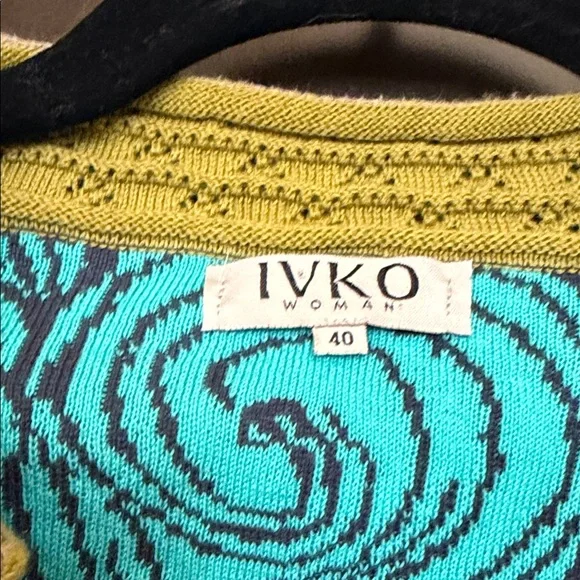 IVKO Colorful Floral Embroidered Cardigan Size 10 - Picture 3 of 6
